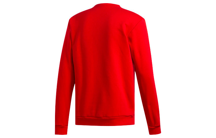adidas Crew Basketball Sports Round Neck Pullover Red EA2357
