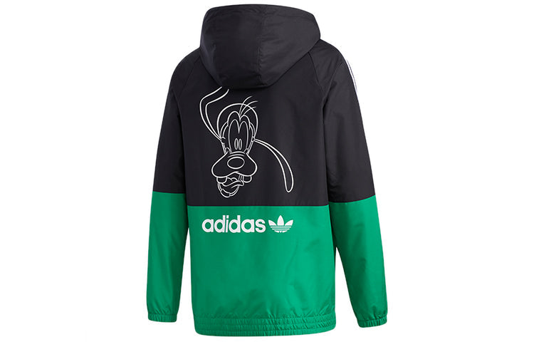 adidas originals x Goofy WB Disney Hoodie Jacket For Men Black/Green GP6480