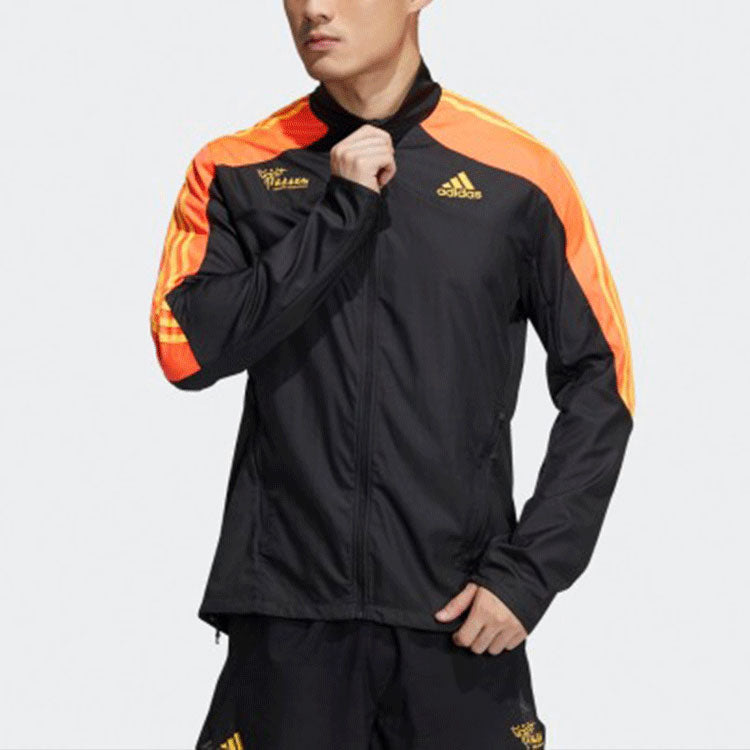 Men's adidas Bjm Mara Jkt 40th Anniversary Of Northern Malaysia Running logo Sports Jacket Black HE2933