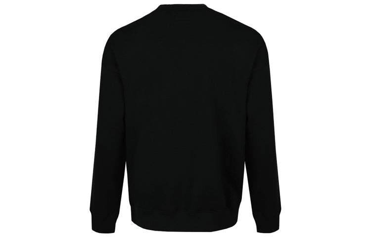 Men's Converse Alphabet Logo Printing Round Neck Pullover Black 10018354-A03