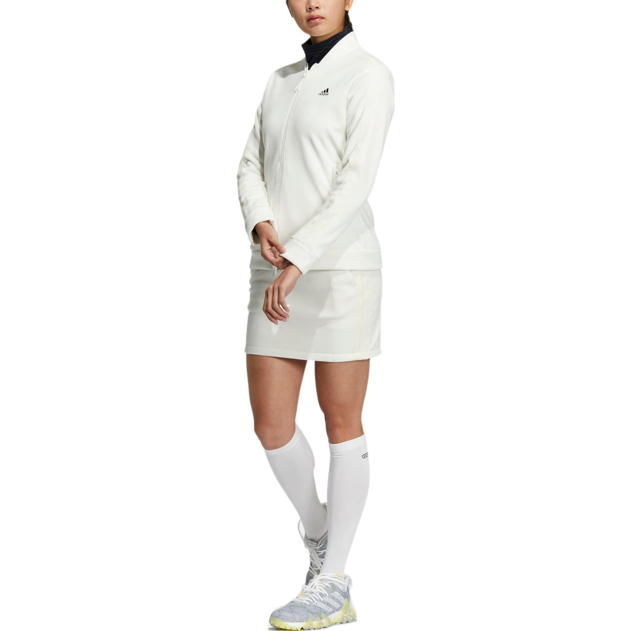 (WMNS) adidas 3-Stripe  Two-Piece Long Sleeve Suit 'White' HG8273