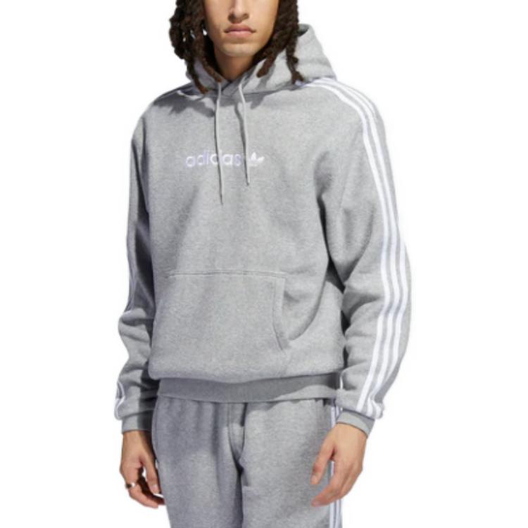 adidas Originals Comfort 3-Stripes Hoodie 'Heather Grey' H31237
