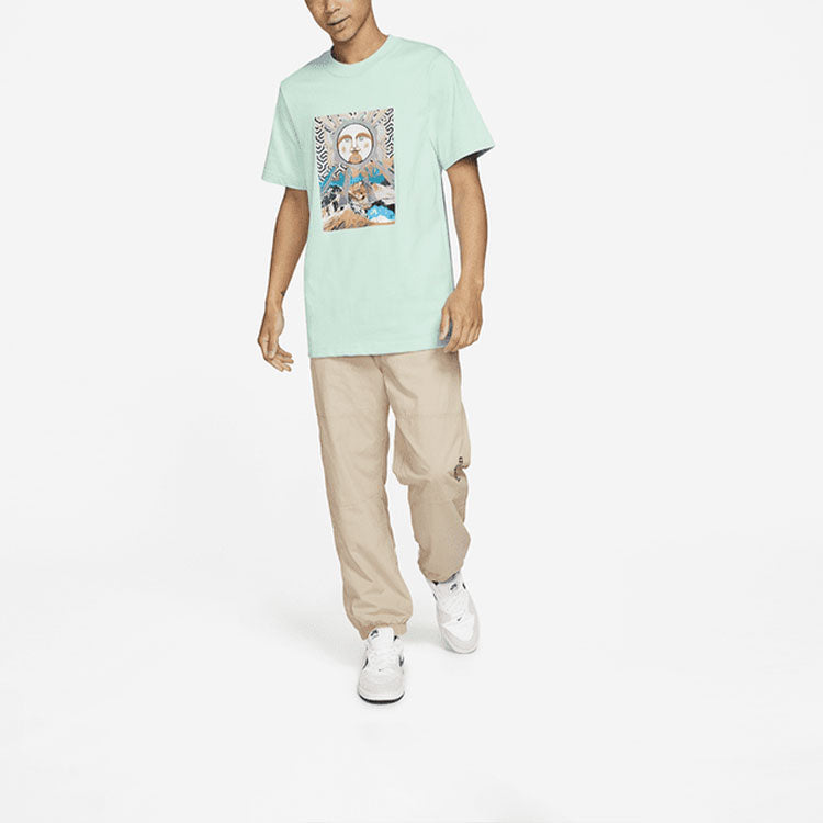 Nike SB Skateboard x The Killing Floor Jointly Signed Pattern Printing Sports Round Collar Male Green DD8463-382