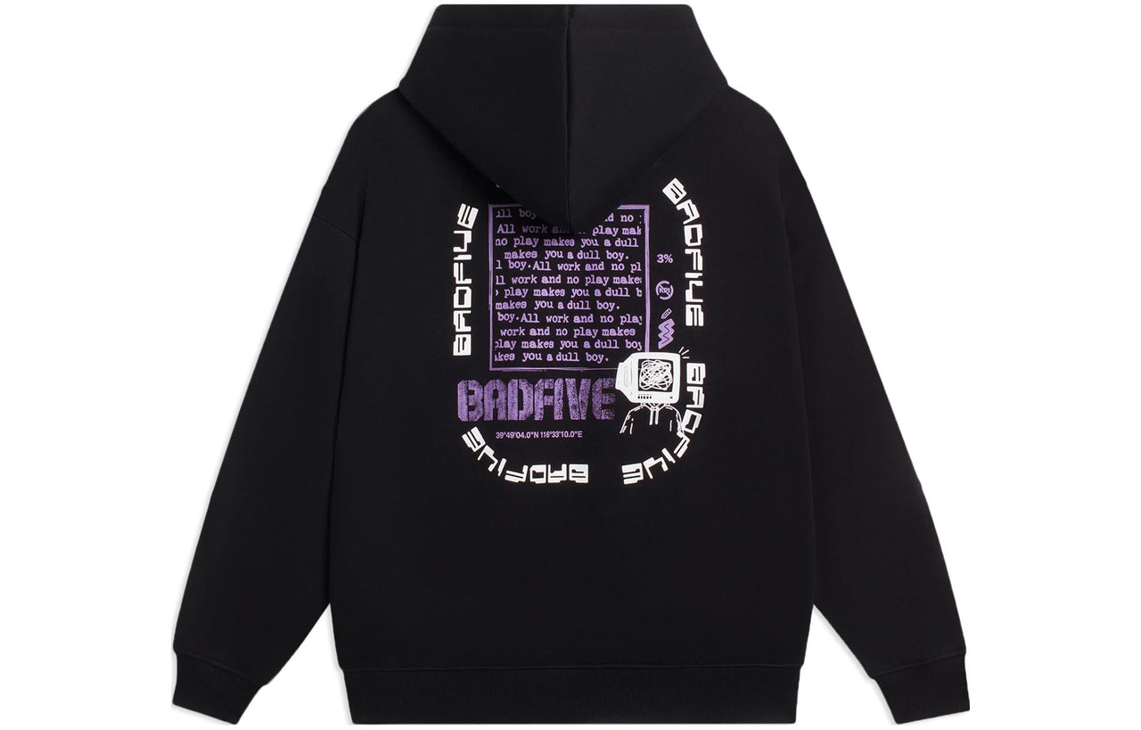 Li-Ning BadFive Graphic Hoodie 'Black' AWDSC09-4