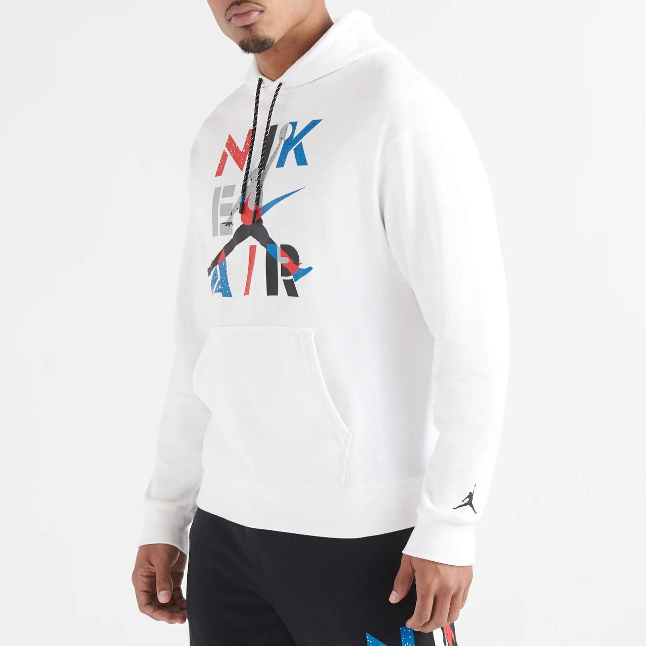 Air Jordan 4 M J Lgc Po Chest Printing Drawstring Hoodie 'White' CQ8291-100