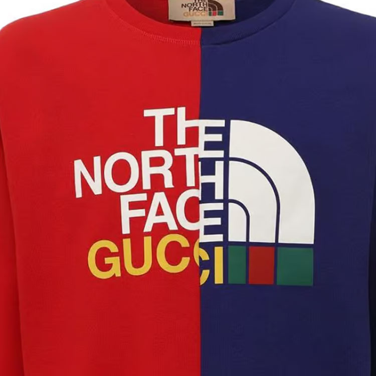 Gucci x The North Face Sweatshirt 'Blue Red' 671500-XJDRE-6051