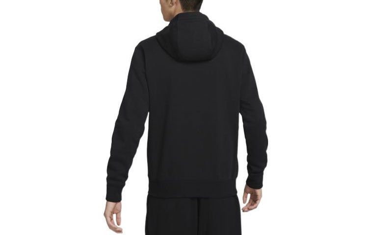 Nike Men's Club Brushed Brush Zip-Up Hooded Jacket 'Black' DX0536-010