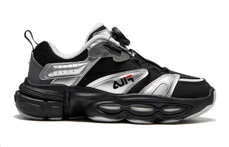 (GS) FILA Vintage Sport Sneakers 'Black SIlver' K15B341119FBS