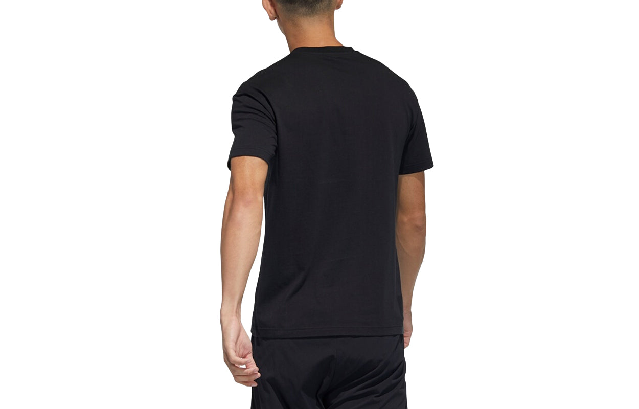 adidas Wj T Gfx Logo Series Printing Sports Round Neck Short Sleeve Black GP0824