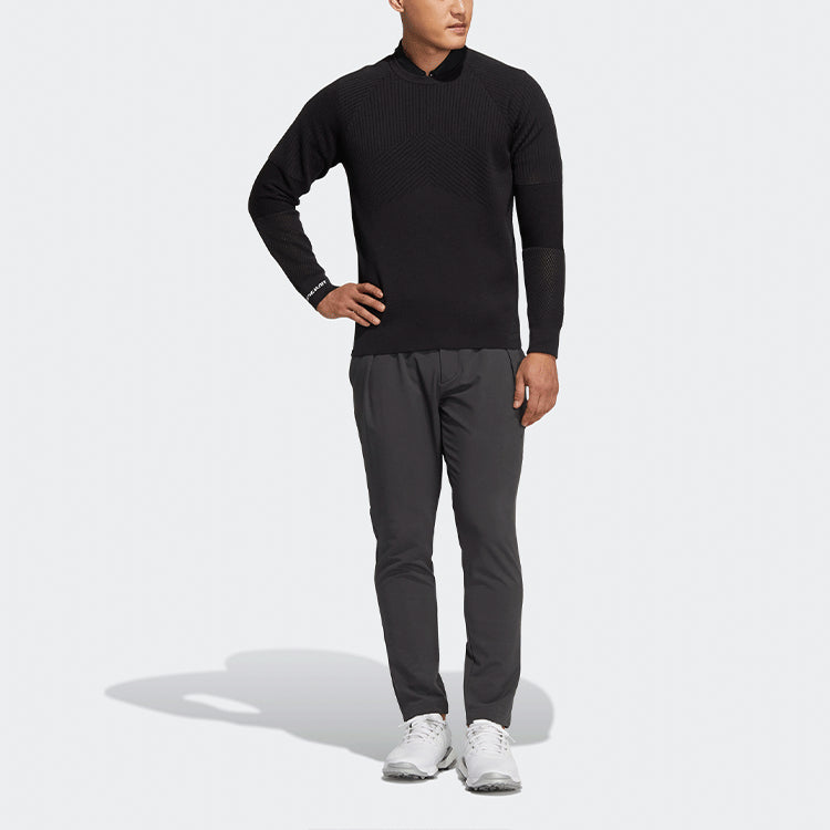 Men's adidas Golf Sports Pullover Long Sleeves Knitwear Black HB3597