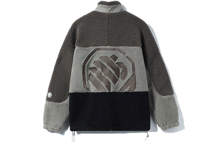 Li-Ning BadFive Logo Color Block Polar Fleece Jacket 'Grey' AFDR703-5