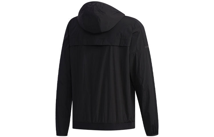 adidas Wb Light Woven Windproof hooded Logo Jacket Black FI8759