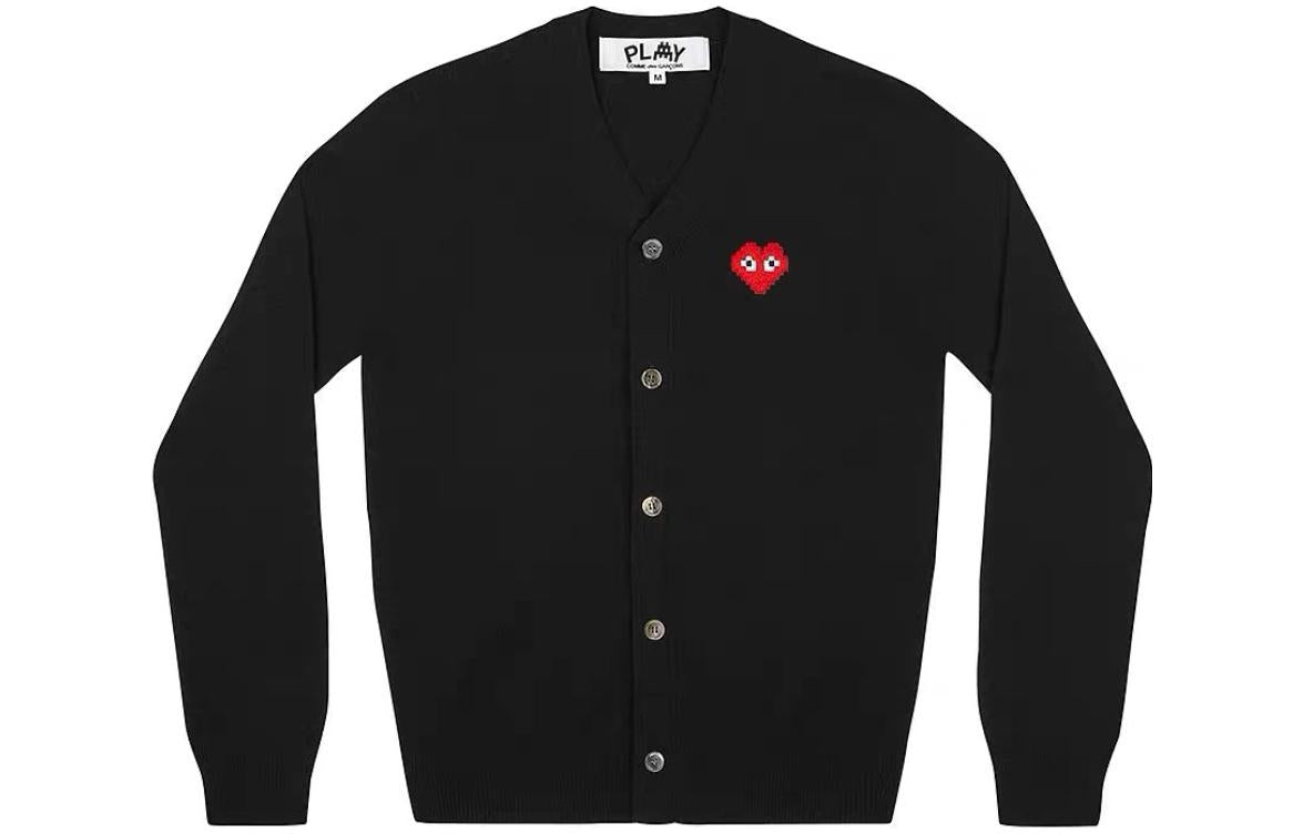 COMME des GARCONS PLAY Cardigan Invader Emblem 'Black' AZ-N084-051-1
