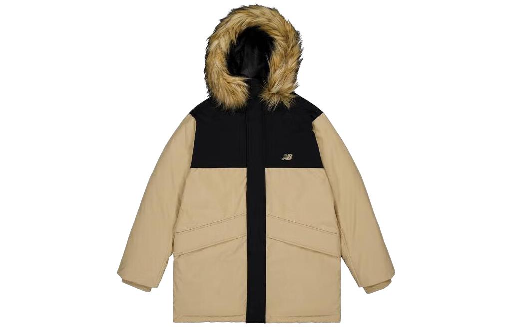 New Balance Warm Hooded Coat 'Khaki Black' AMJ33330-INC