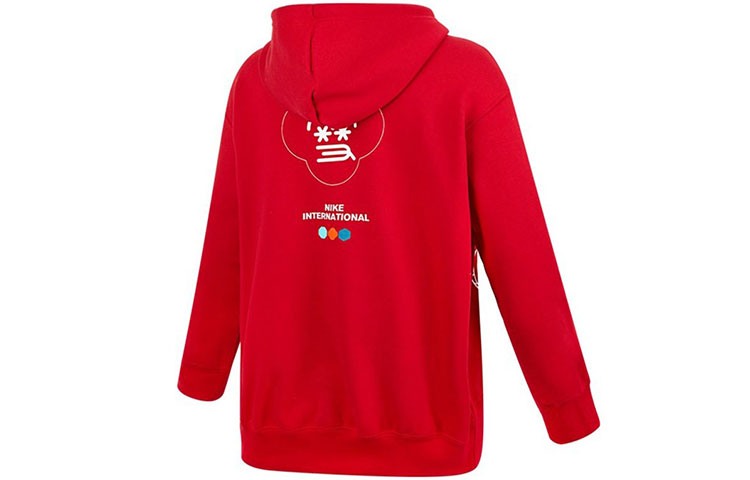 (WMNS) Nike CNY New Year's Edition Hoodie Fleece Loose Knit Sports Gym Red DQ5368-687