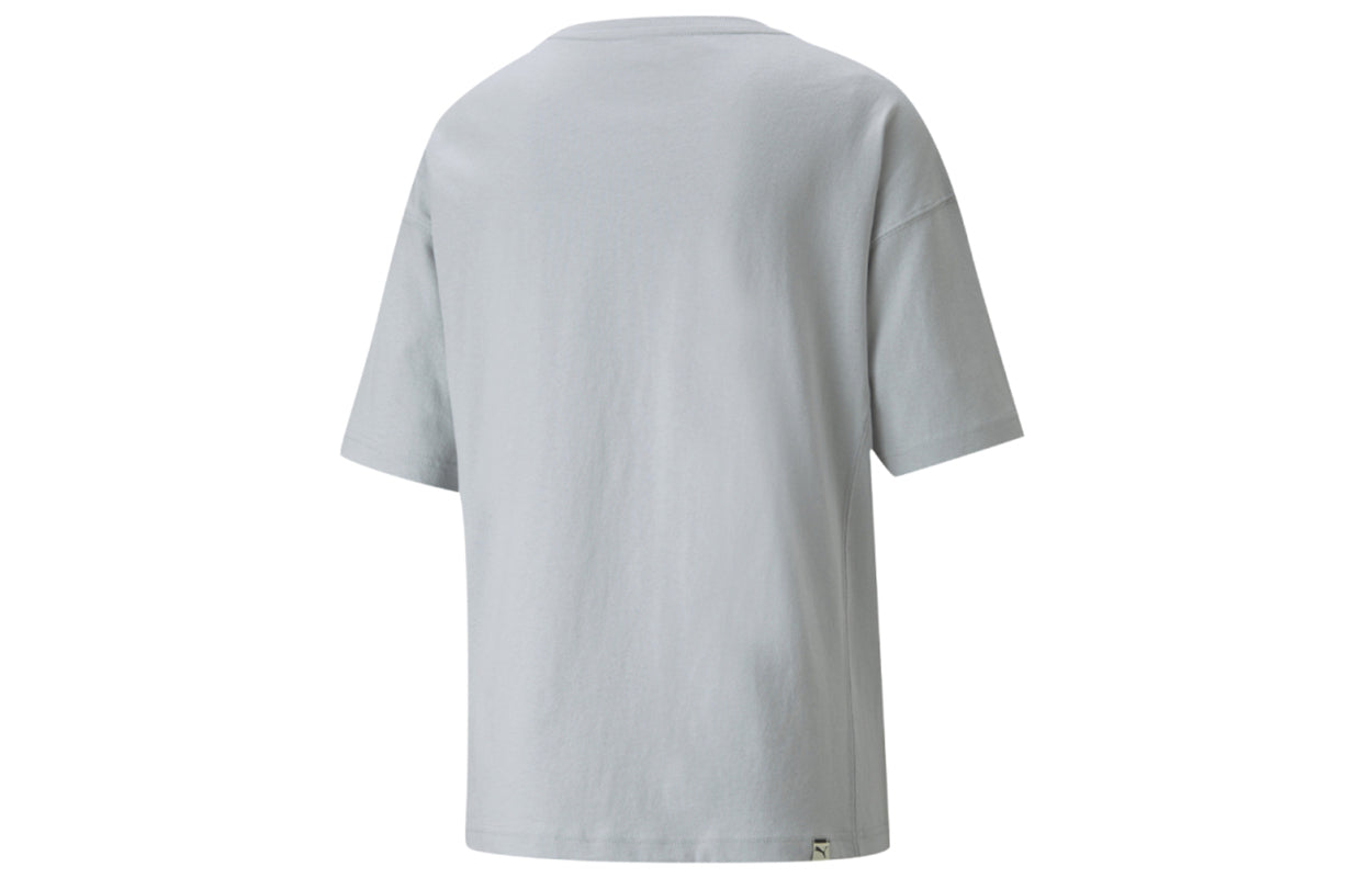 (WMNS) PUMA Downtown Graphic Printing Round-neck Grey/Blue 533050-71