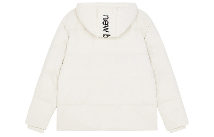 New Balance Logo Hooded Jacket 'White' AMJ13331-BE