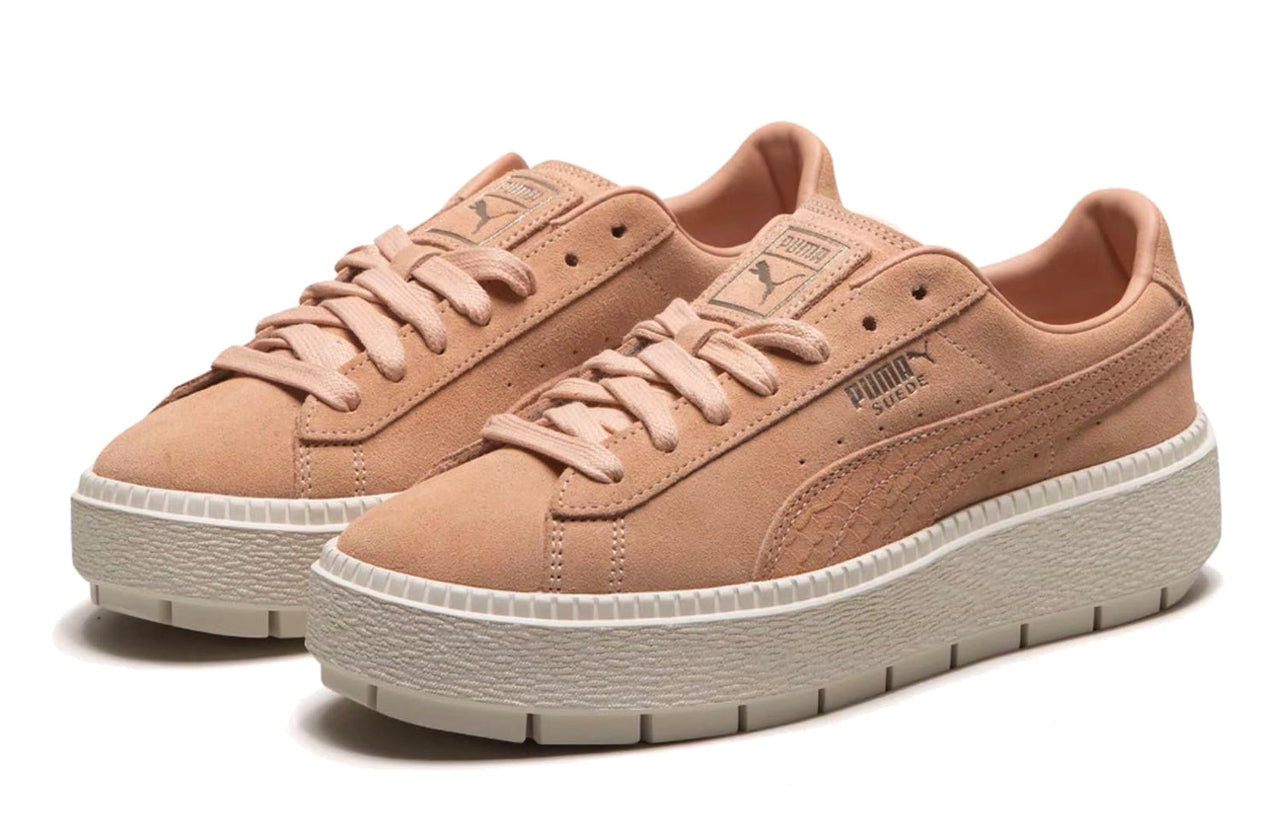 (WMNS) PUMA Suede Platfrom Animal Orange/Pink 367814-03