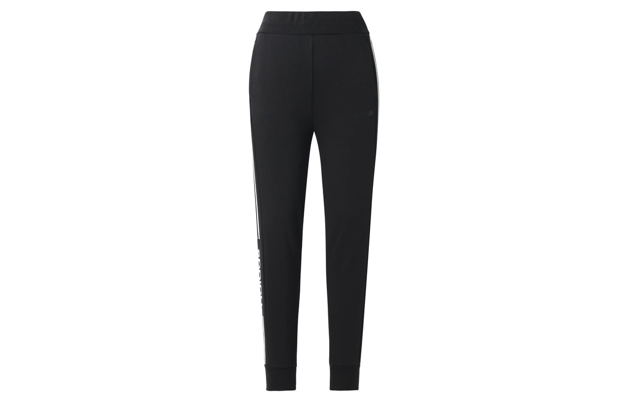 adidas neo Side logo Printing Slim Fit Casual Sports Long Pants Black EI4734