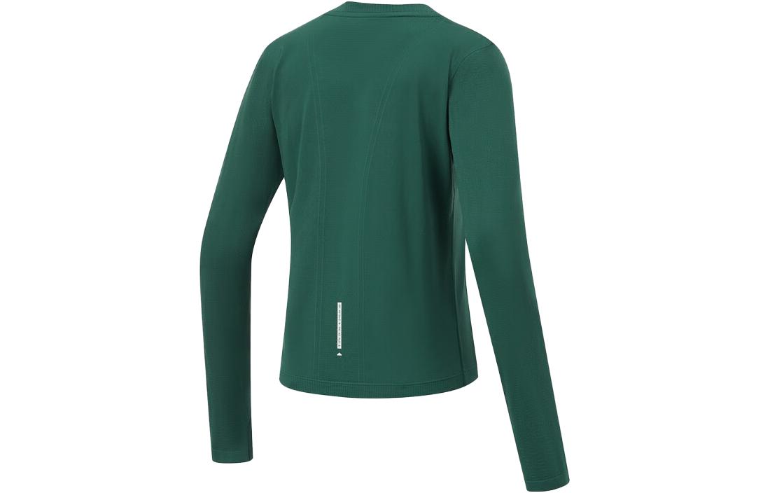 (WMNS) Li-Ning Logo Running Long Sleeve T-Shirt 'Forest Green' ATLT082-6