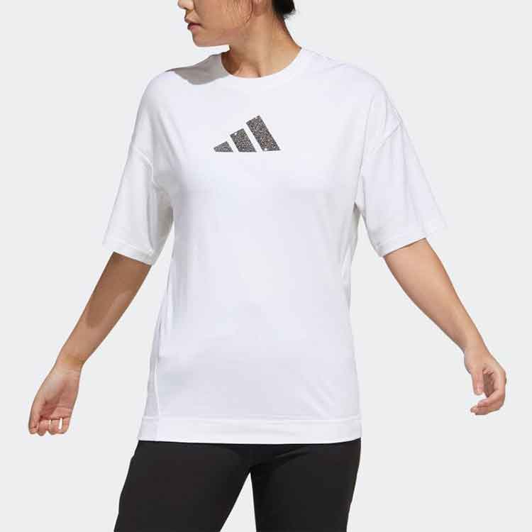 (WMNS) adidas x Swarovski Crossover Casual Sports Breathable Solid Color Short Sleeve White T-Shirt H55253