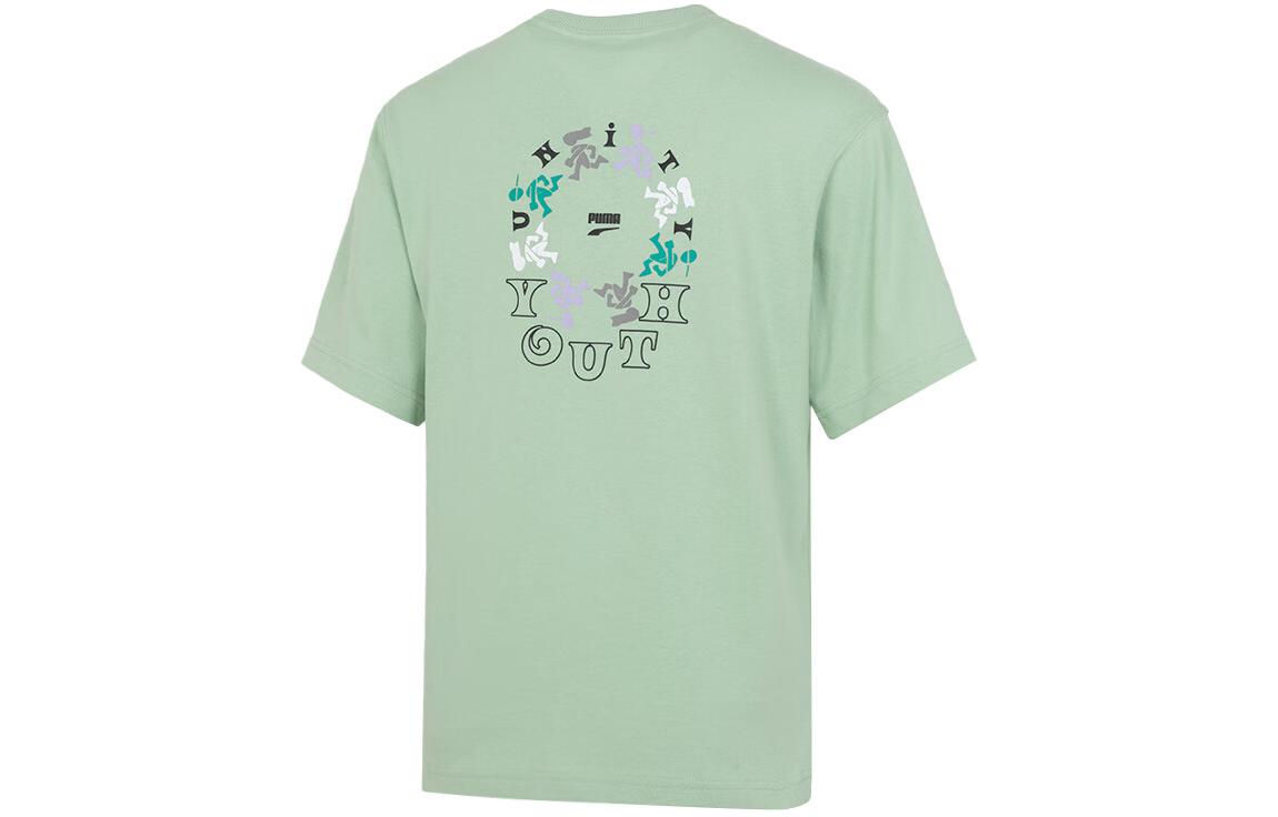 (WMNS) PUMA Youth Logo T-Shirt 'Green' 626119-89
