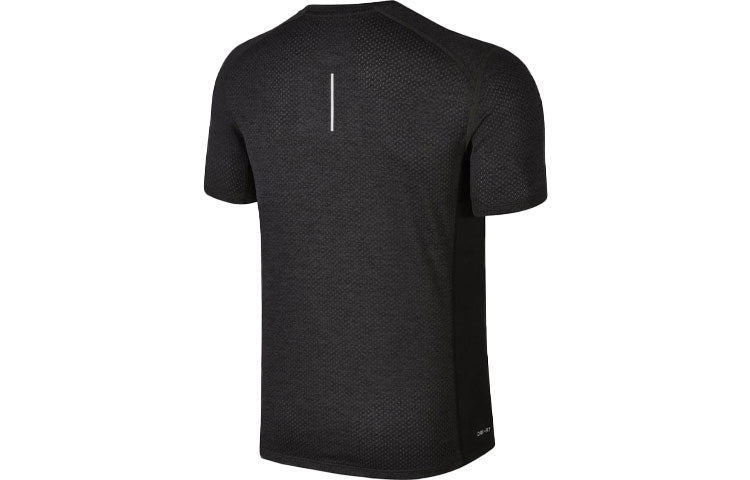 Men's Nike Solid Color Sports Round Neck Pullover Short Sleeve Black Brown T-Shirt 834241-014