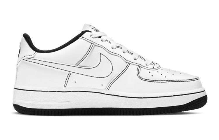 (GS) Nike Air Force 1 '07 Low 'Contrast Stitch - White Black' CW1575-104
