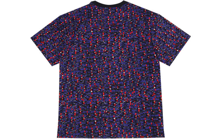 Men's Nike SS22 ACG Series Retro Hand Painted Printing Short Sleeve Blue Red T-Shirt 'Fusion Violet Black' CV1536-470