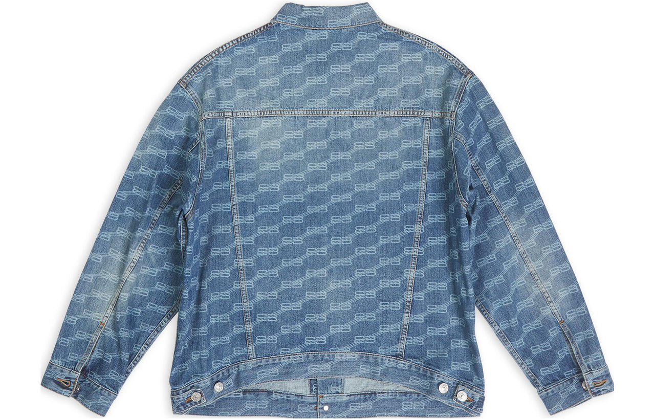 Balenciaga BB Monogram Large Fit Jacket 'Blue' 675208TMW370443