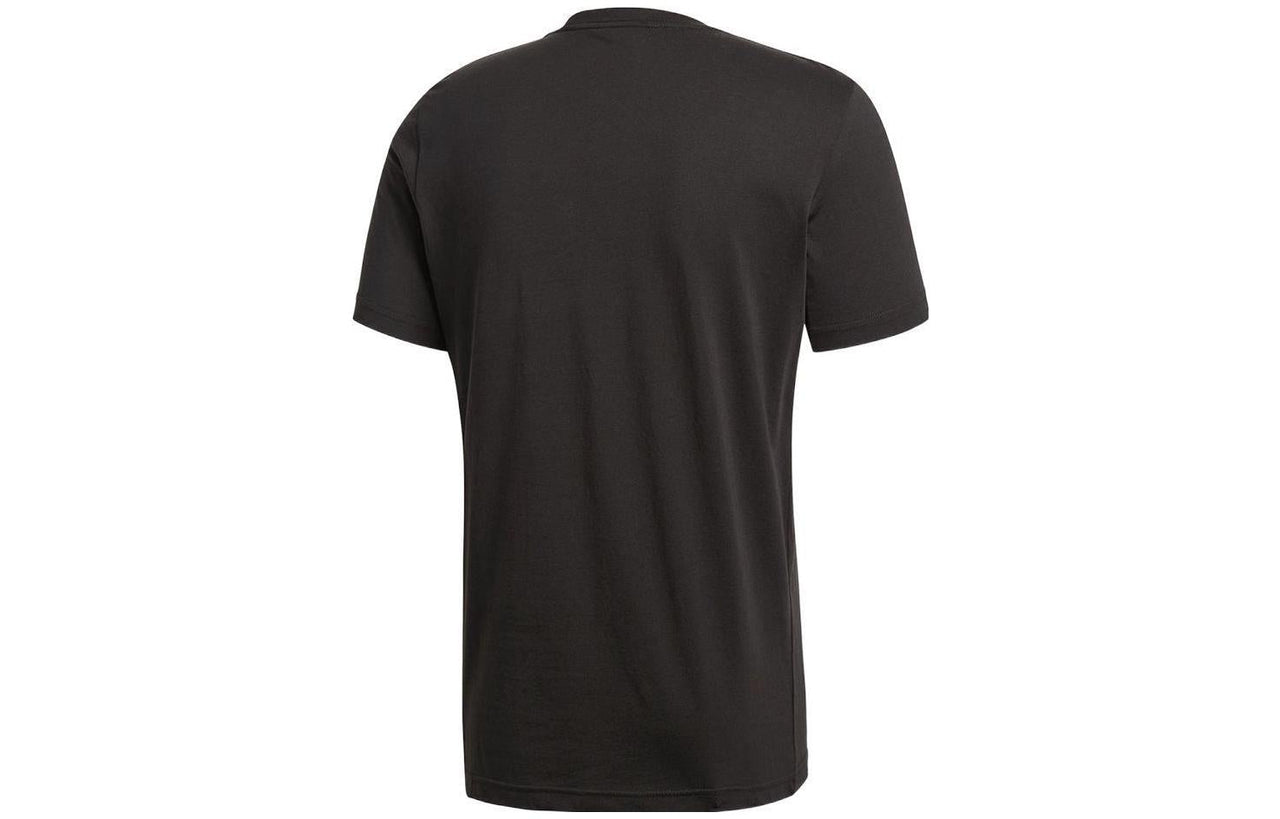 Men's adidas originals Twist Alphabet Logo Printing Round Neck Pullover Short Sleeve Black T-Shirt CE2240