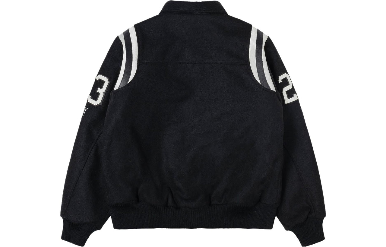 Stussy 80 Wool Varsity Jacket 'Black' 115713