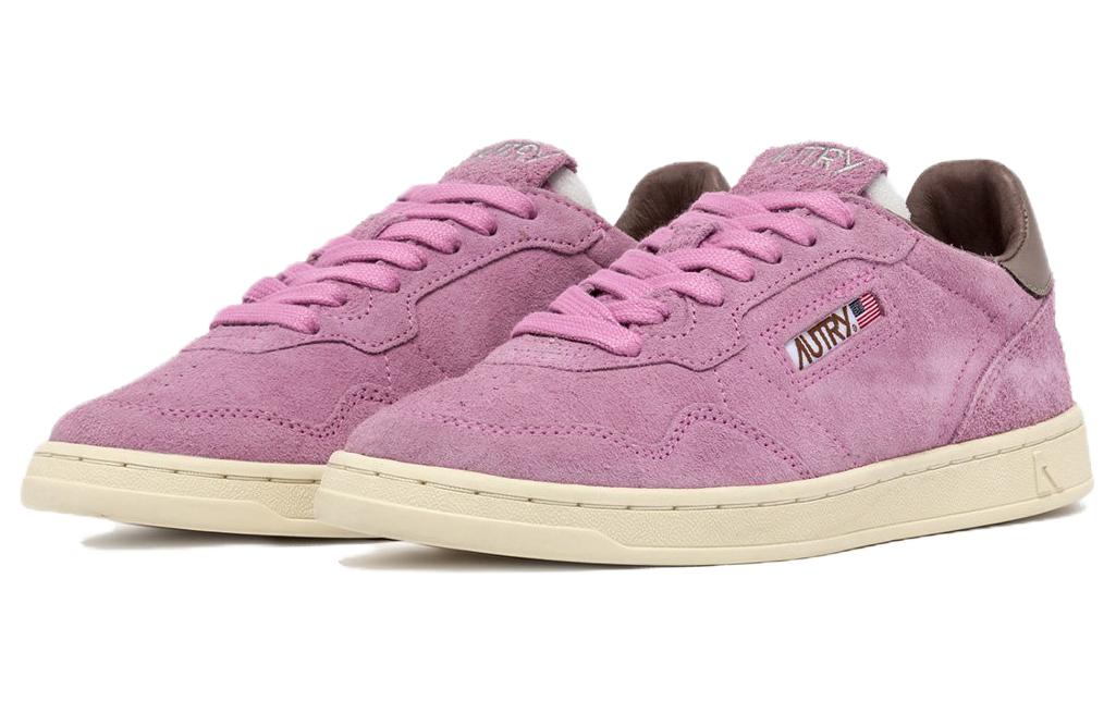 (WMNS) AUTRY New Flat Low Suede 'Fuchsia and Slate' FLLW-UL09