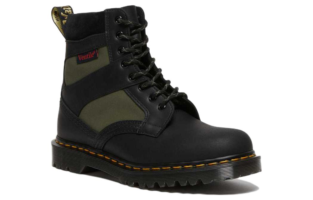 Dr. Martens 1460 Made in England Padded Panel Lace Up Boots 'Black Olive' 27754002