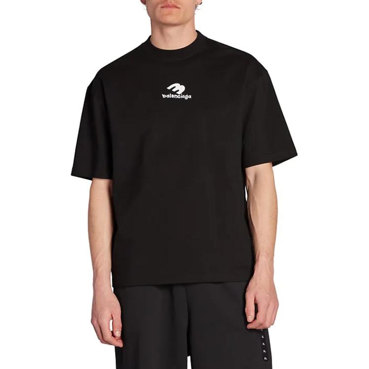 Balenciaga Sporty B Icon Short Sleeve T-Shirt 'Black' 612966TNVF21070