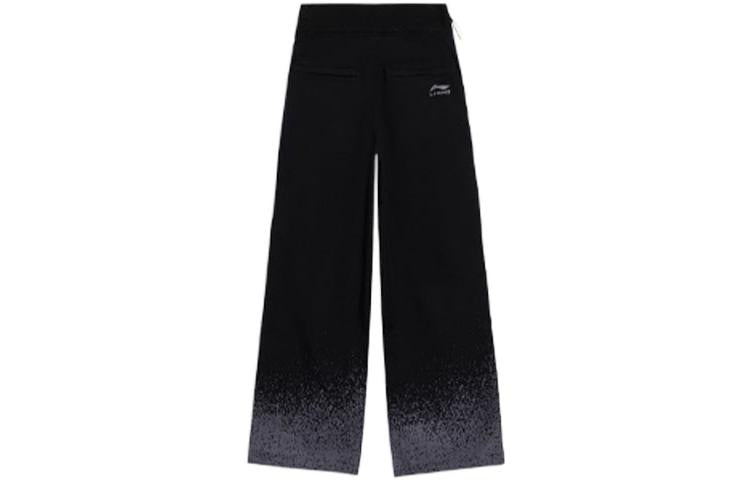 (WMNS) Li-Ning Graphic Loose Fit Pants 'Black' AKXS096-4