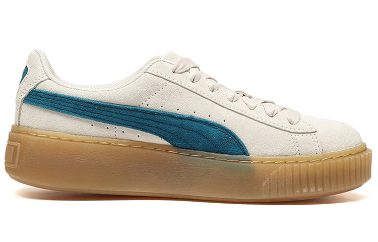 (WMNS) PUMA Suede Platform Core Grey/Blue/Gum 373934-02
