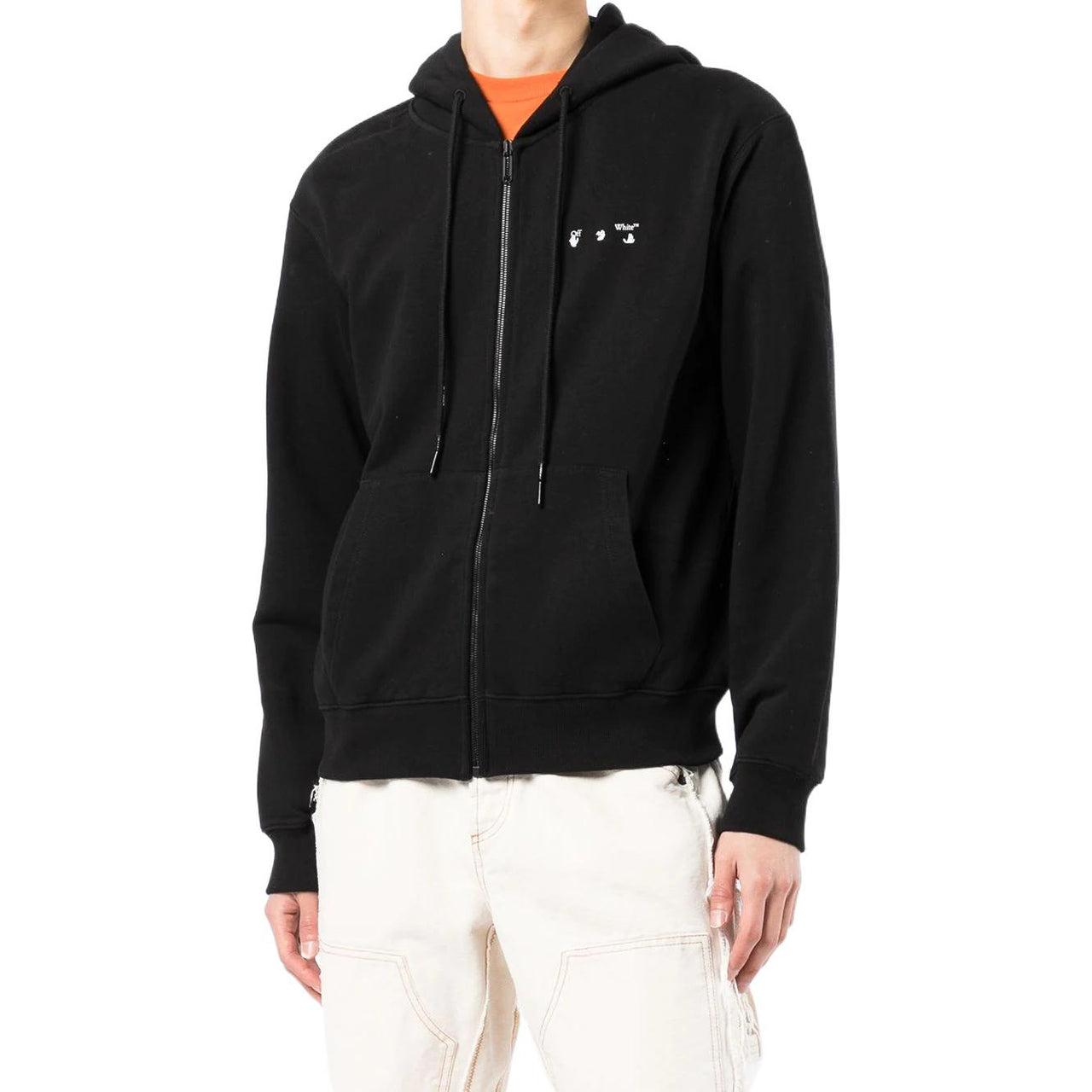 Men's Off-White SS22 Caravaggio Zipper Black OMBE013C99FLE0041001