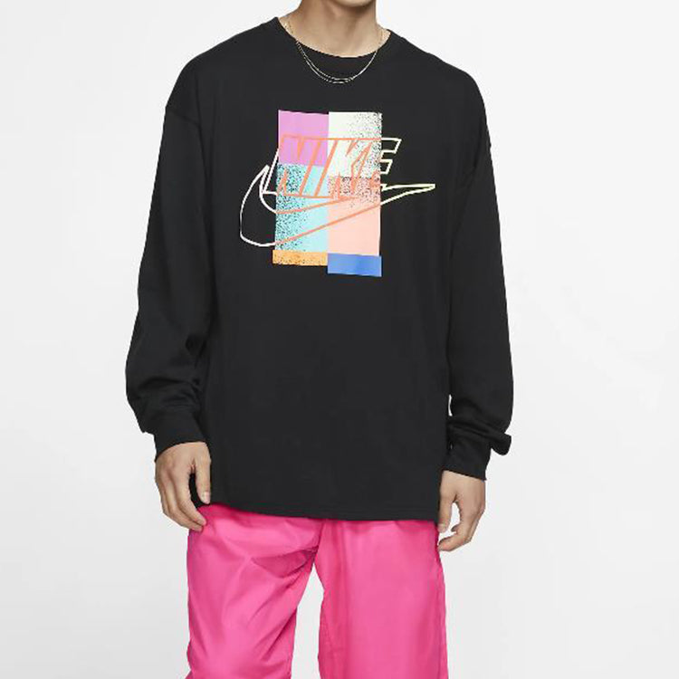 Nike x Atmos Jointly Signed Printing Round Collar Long Sleeve T-Shirt Men's CI3200-010
