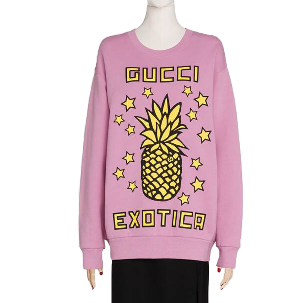 (WMNS) Gucci Pineapple Printed Long Sleeve Sweater For Pink 617964-XJCRS-5334
