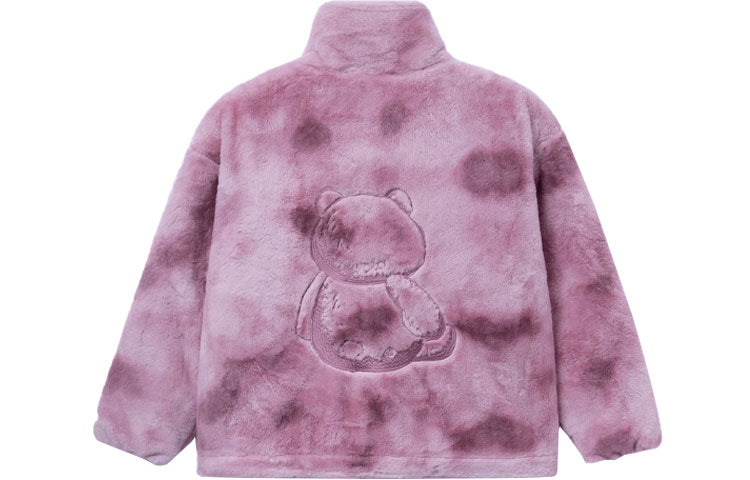 (WMNS) Li-Ning x Disney Toy Story Lotso Logo Polar Fleece Jacket 'Pink Purple' AFMR008-1