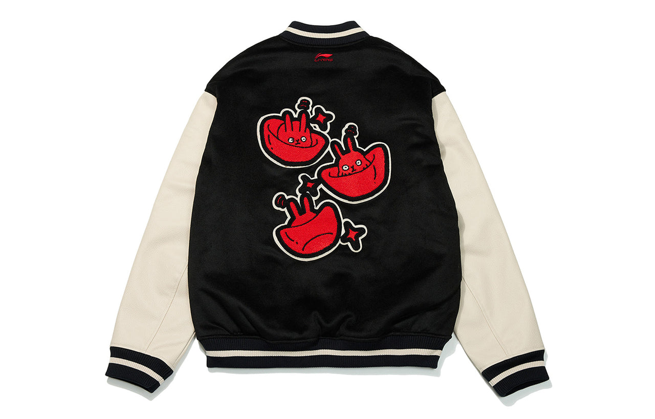 Li-Ning Rijindoujin Varsity Padded Jacket 'Black Beige' AJMT003-3