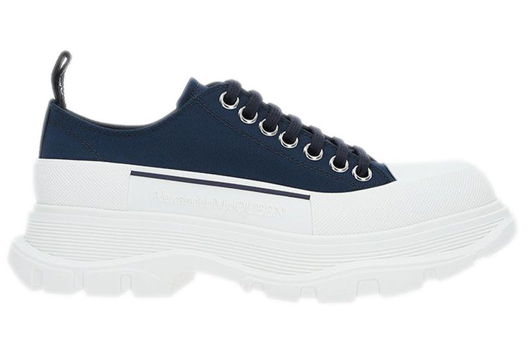 (WMNS) Alexander McQueen Tread Slick Lace Up Shoes 'Blue White' 611705W4S914532