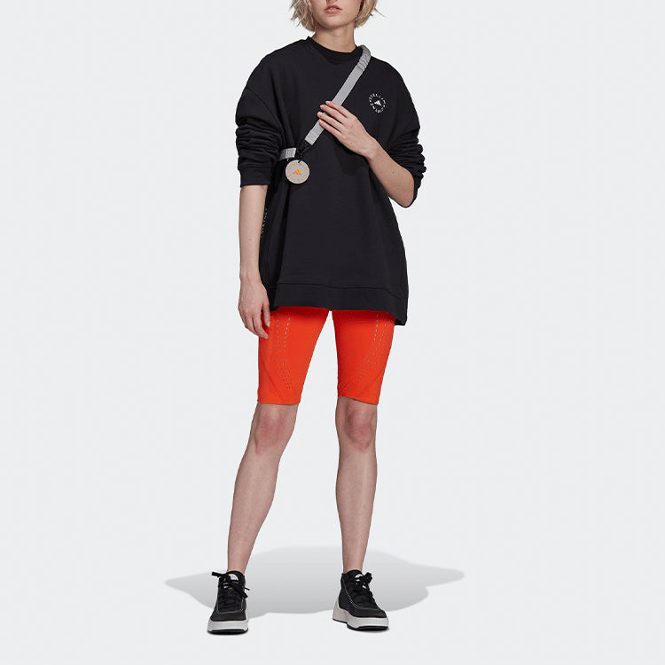 (WMNS) adidas Round Neck Pullover Solid Color Long Sleeves Hoodie Black HD9133