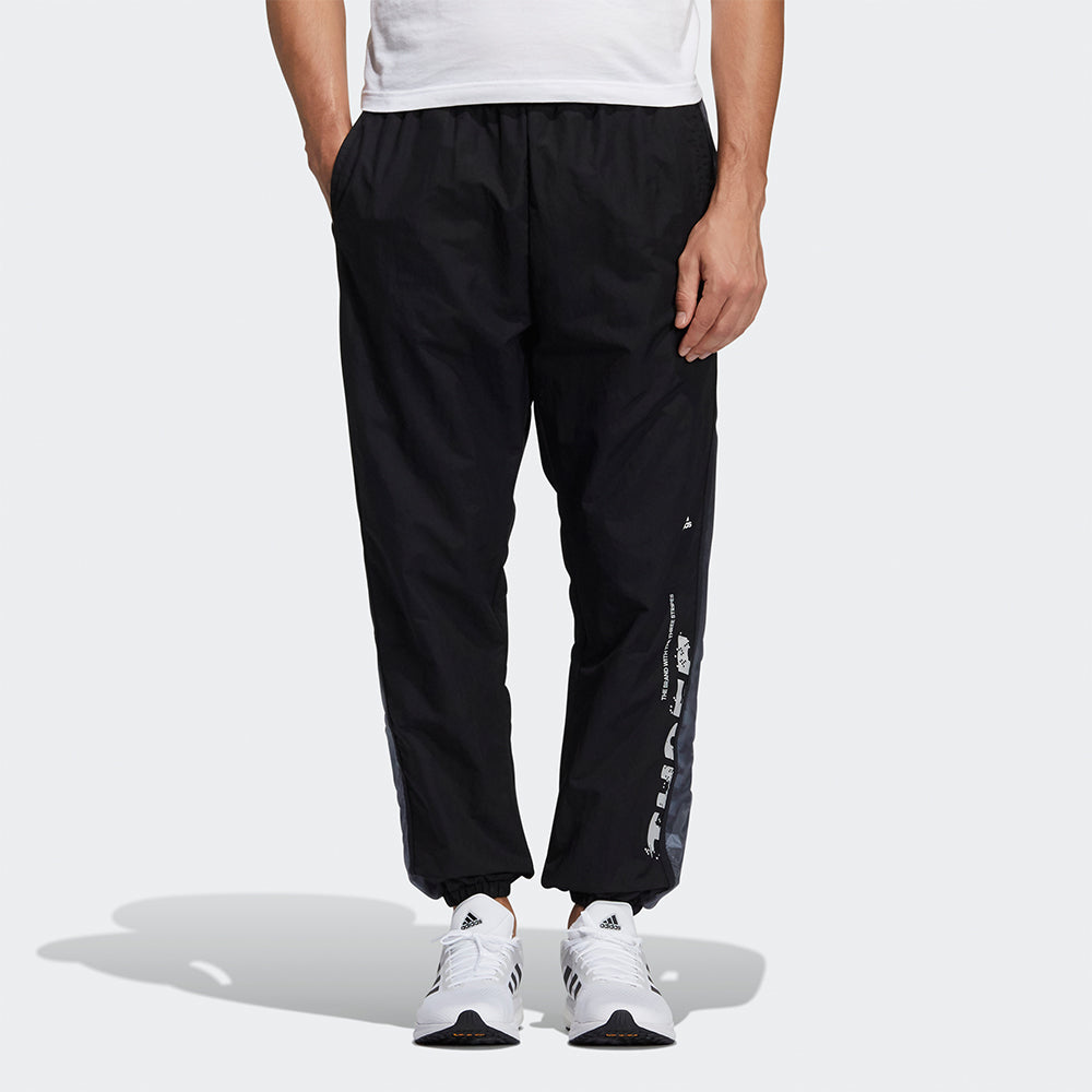 adidas M Wrd Wov Pnt Contrasting Colors Loose Woven Sports Pants Black GL8679