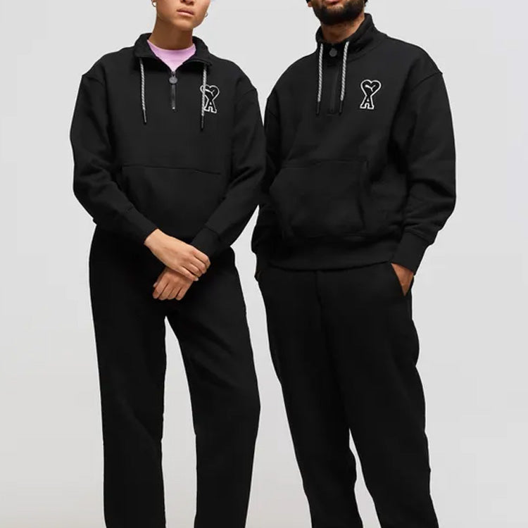 PUMA X Ami Half Zip Sweatshirt 'Black' 535993-01