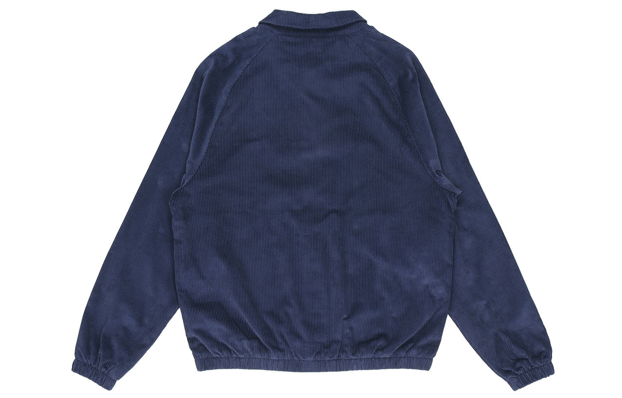 Men's Nike Stack Logo Casual Corduroy Jacket Deep Navy Blue DO2323-410