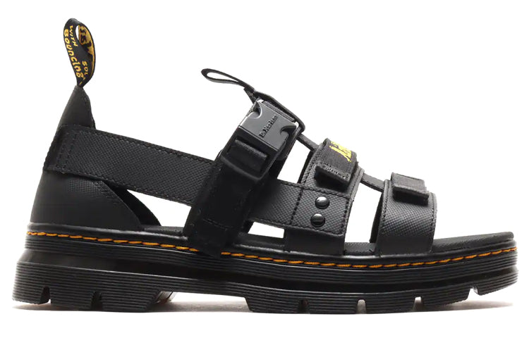 Dr. Martens Tract Pearson Wear-Resistant Cozy Webbing Sports Unisex Black Sandals 26473001