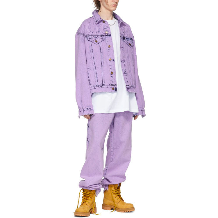 Drew House Ssense Exclusive Secret Trucker Denim Jacket 'Purple' DR-SS22-241