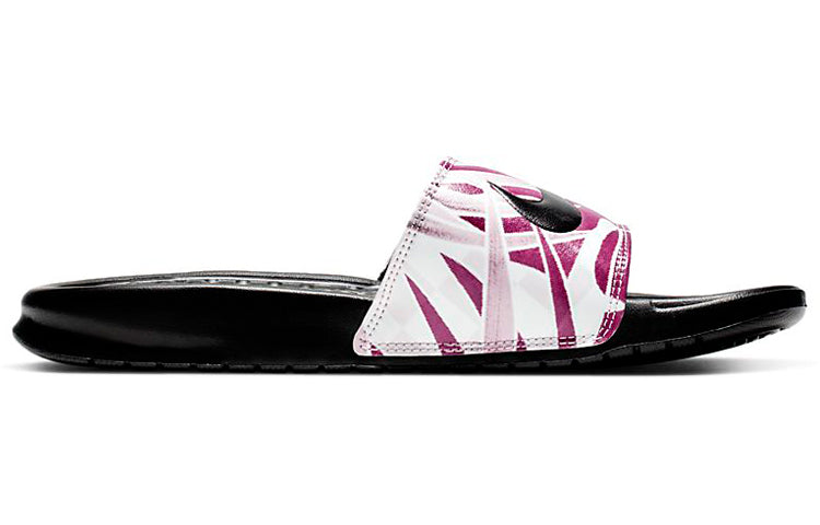 (WMNS) Nike Benassi JDI Print 'Black Active Fuchsia' 618919-030